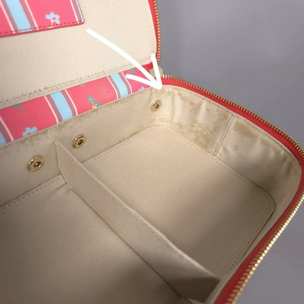 NEELY & CHLOE Women's Jewelry Case‎ Travel Organizer Floral Zip Box Pink
